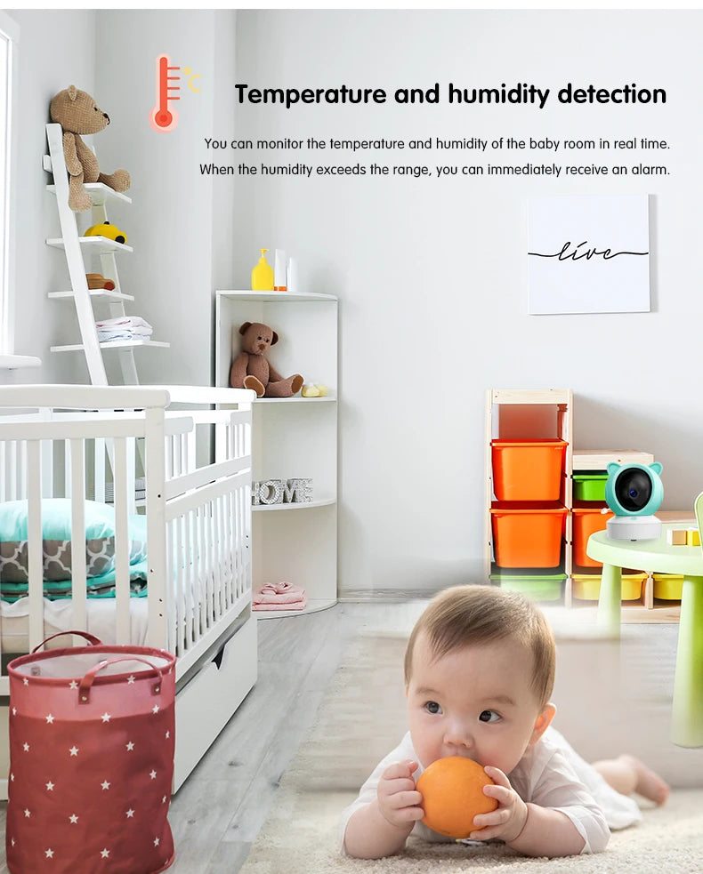 Smart Baby Monitor with 2K Camera & Night Vision for All Parents