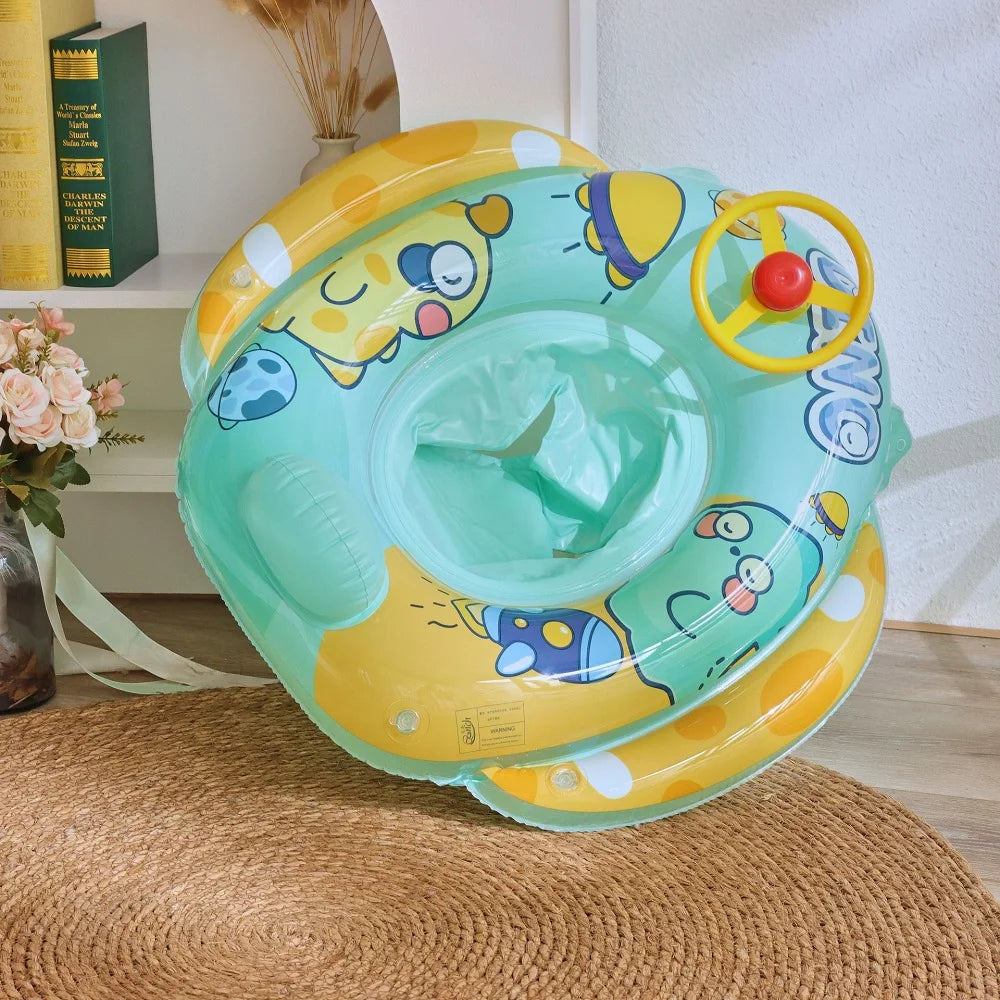 Baby Inflatable Dinosaur Swimming Ring | Fun Pool Float for Kids