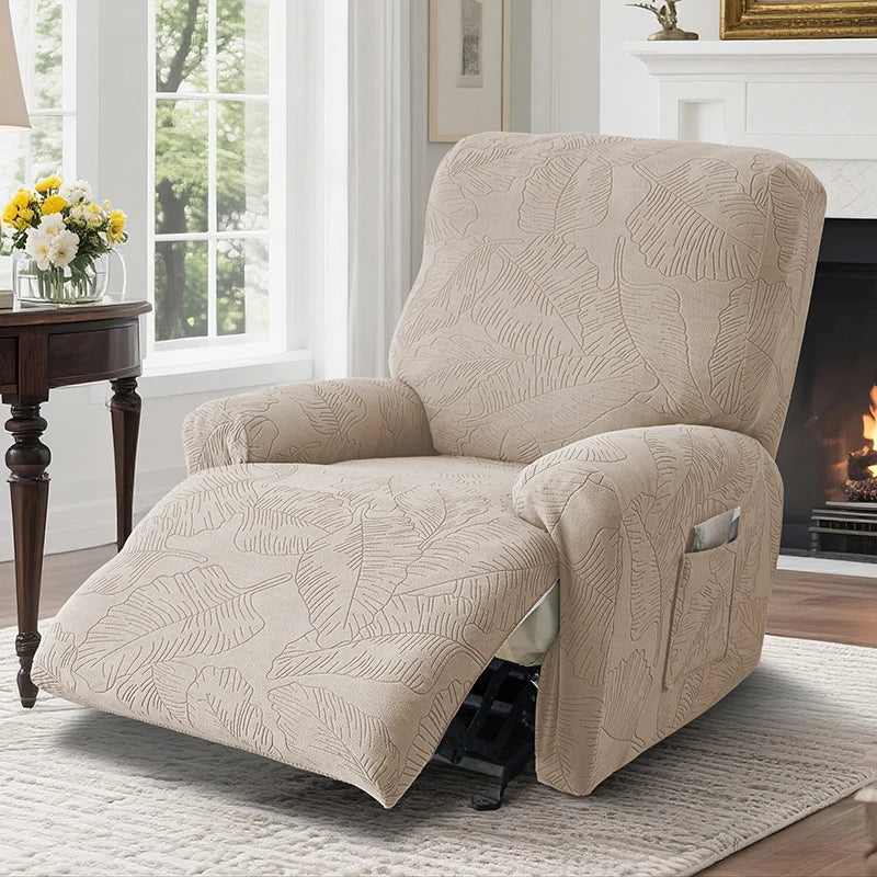 Elegant Stretch Jacquard Recliner Sofa Covers for Cozy Living Rooms
