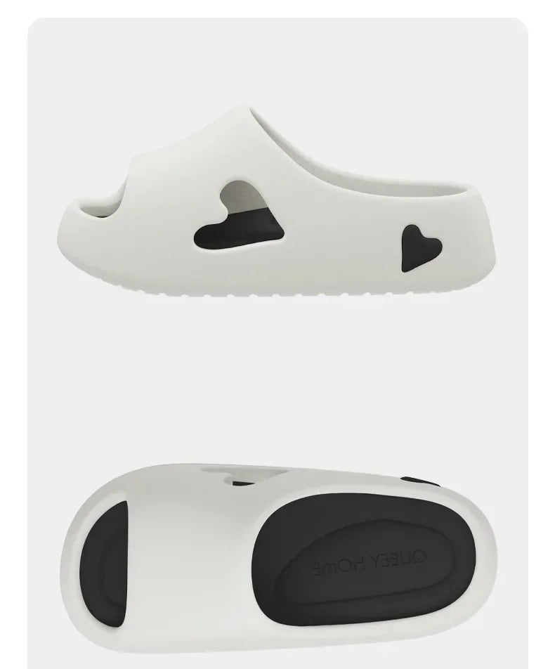Women's Heart Platform Cloud Slippers | Soft Indoor & Outdoor Sandals