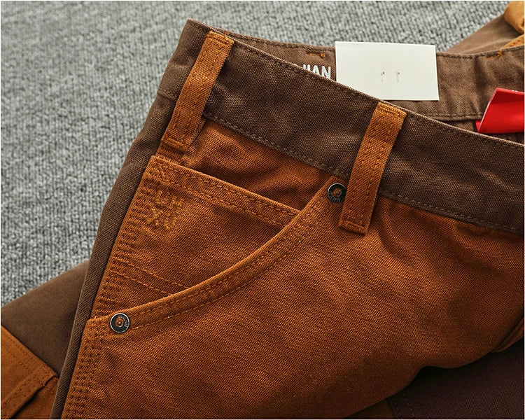 Vintage Cargo Overalls for Men | Stylish Heavy Canvas Pants