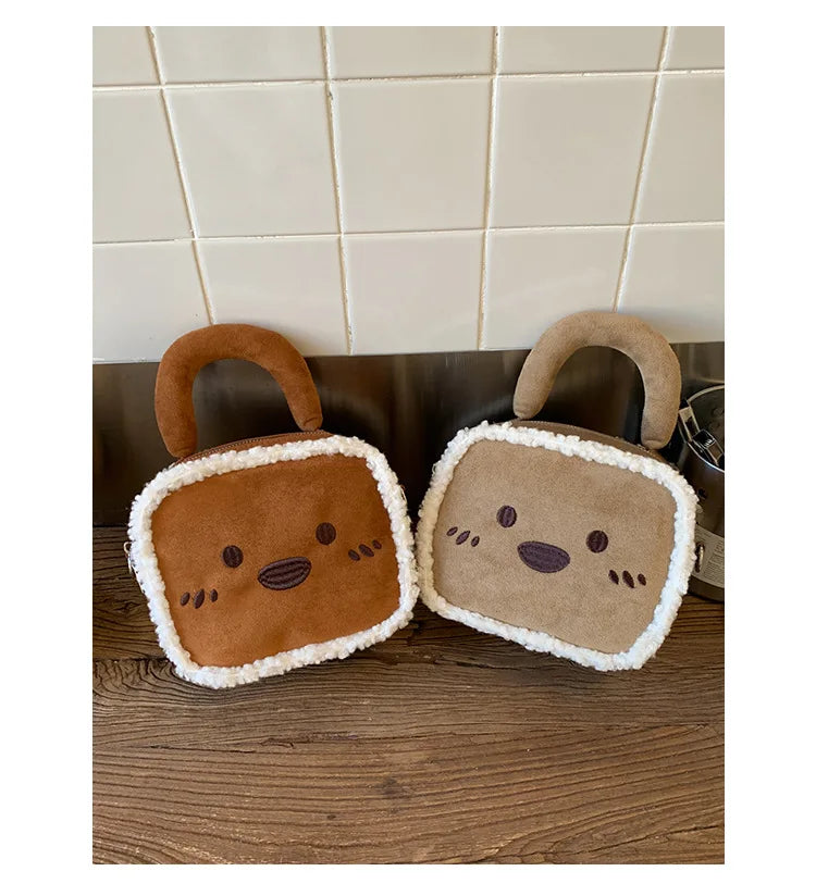 Plush Bear Commuter Bag | Cozy Lamb Fleece Shoulder Crossbody