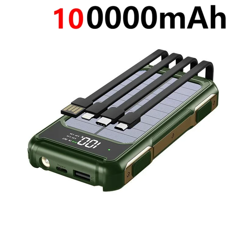 200000mAh Solar Emergency Power Bank | 4 in 1 Charging Solution