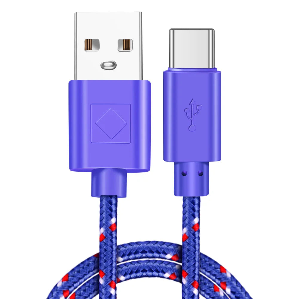 Nylon Braided USB Type C Cable | Fast Charging & Data Sync
