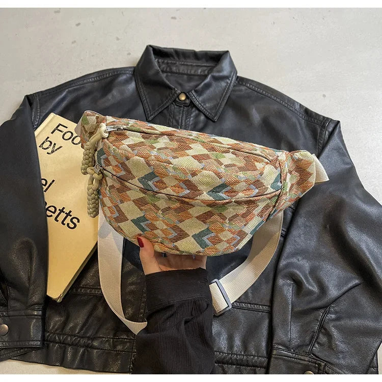 Stylish Corduroy Belt Bag for Women | Versatile Fanny Pack