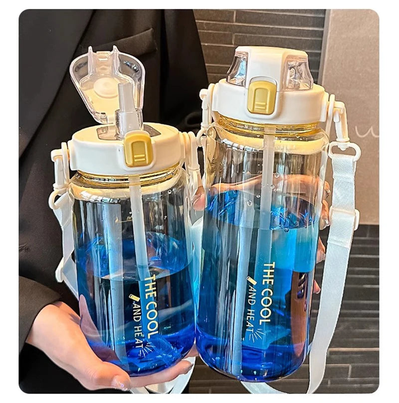 1.5/2 Liter Portable Water Bottle | BPA Free Sports Bottle with Straw