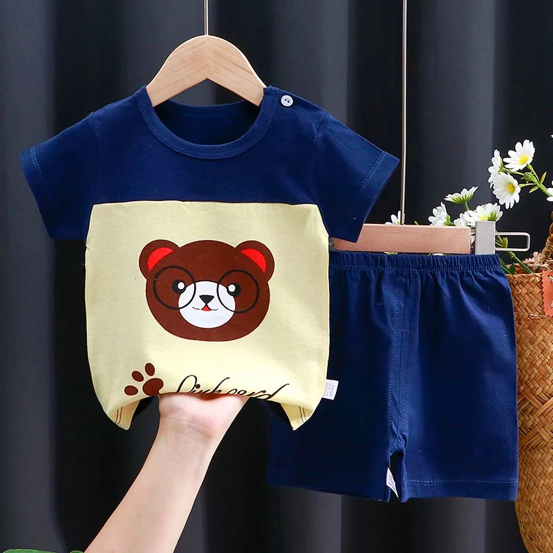 Kids Summer Clothing Set | Adorable Cartoon T-Shirt & Shorts