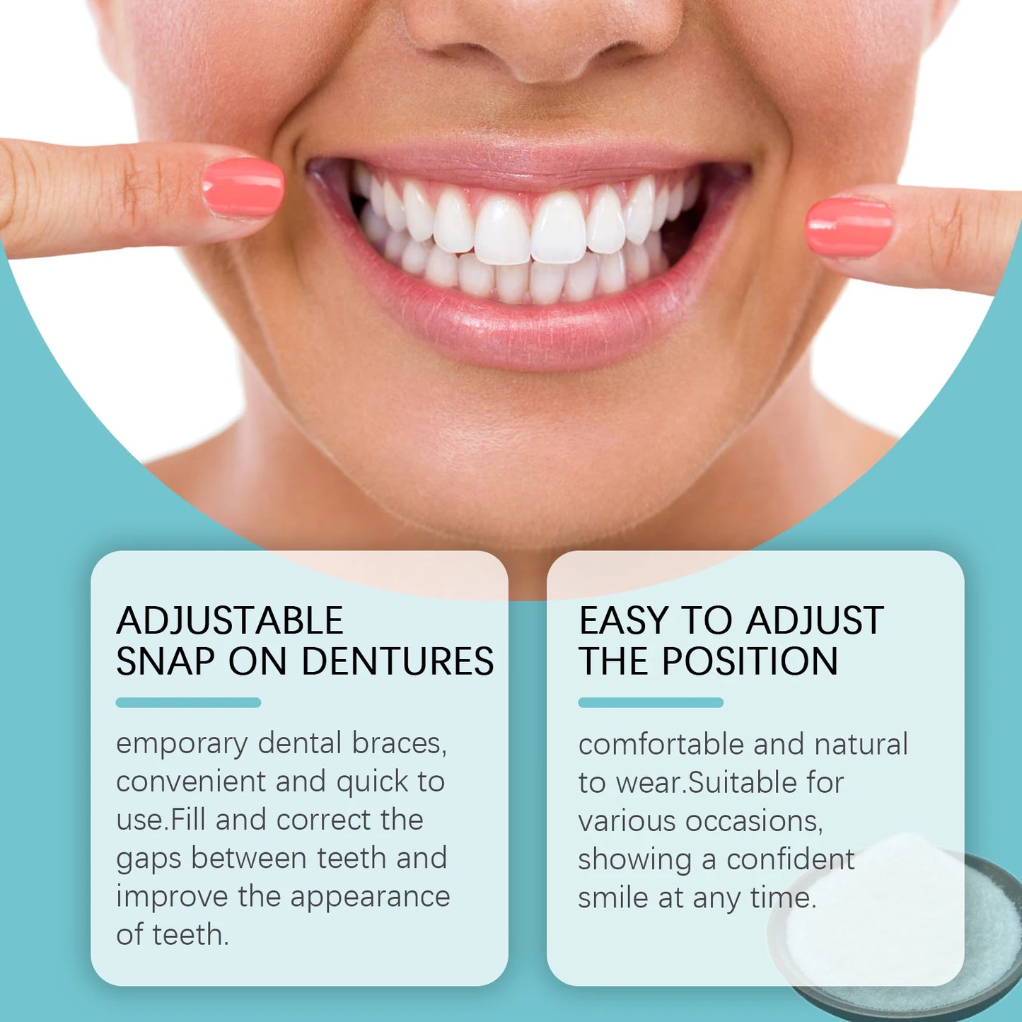 Snap On Smile Teeth – Temporary Silicone Dentures Set