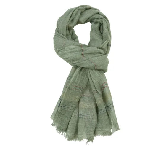 Stylish Striped Long Men's Scarf | Versatile Autumn-Winter Wrap