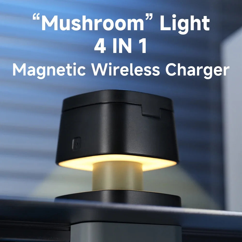 Magnetic 3-in-1 Wireless Charging Station | Fast Charging & Lamp