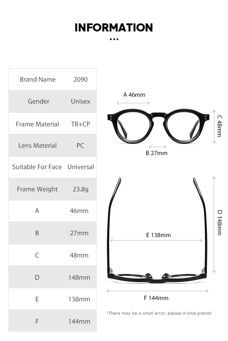 Classic Round Prescription Glasses | Stylish Unisex Optical Eyewear