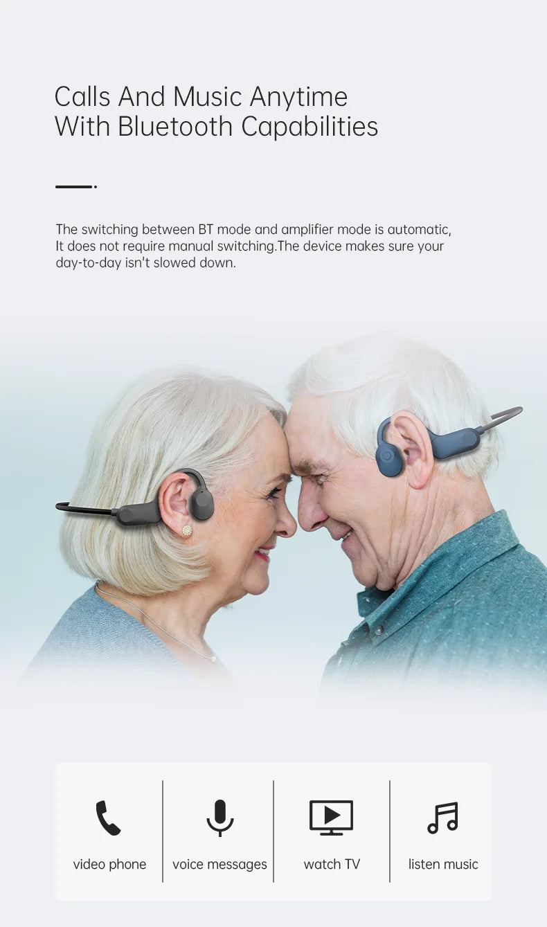 32-Channel Bone Conduction Hearing Aid | Noise Reduction & Bluetooth