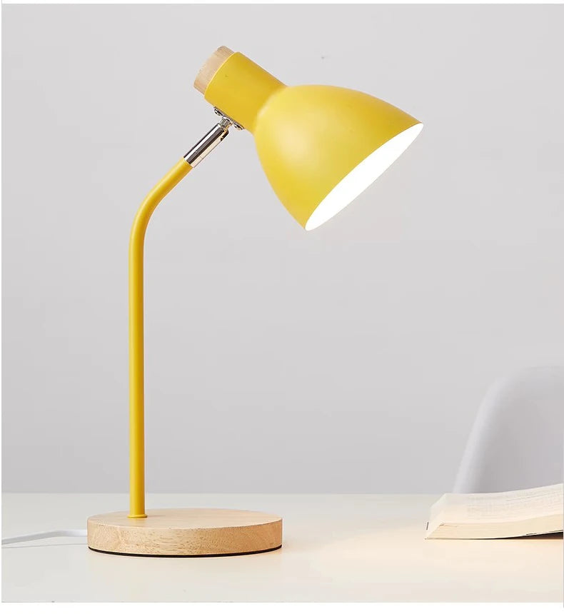 Modern Solid Wood Macaron Table Lamp | Stylish Desk Lighting