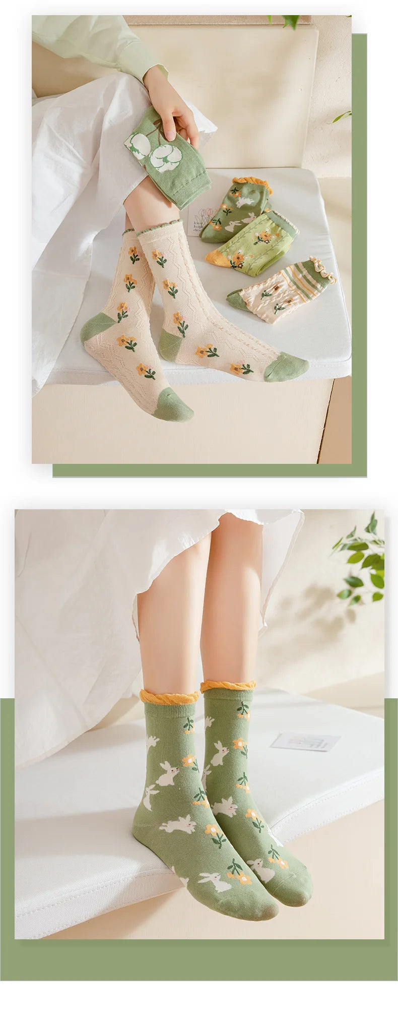 Cute Cartoon Frilly Socks for Women | Sweet Japanese Style