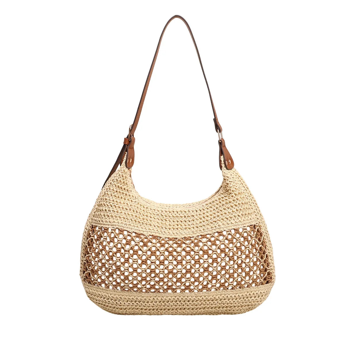 Bolso de Hombro Bohemio Tejido | Bolso de Playa de Gran Capacidad