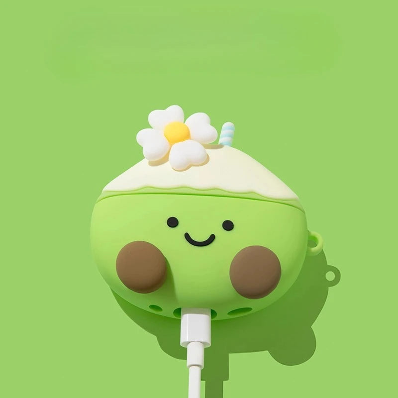 Funda de auriculares Kawaii con diseño de coco | Bonita funda de silicona para AirPods