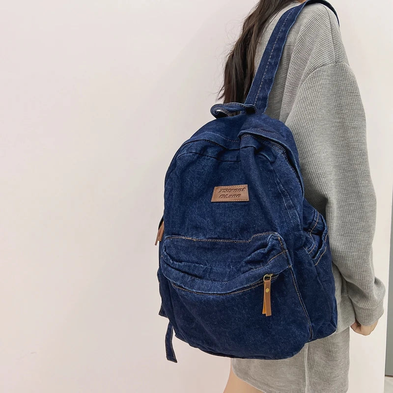 Trendy Denim Backpack for Students | Durable & Stylish Design