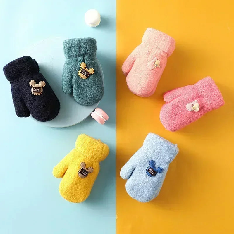 Warm Winter Mittens for Kids | Plush Mohair Gloves for Girls & Boys