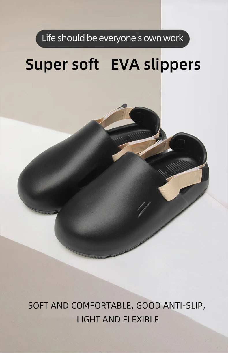Men's Open-Toe EVA Slippers | Anti-Slip & Odor-Resistant Comfort