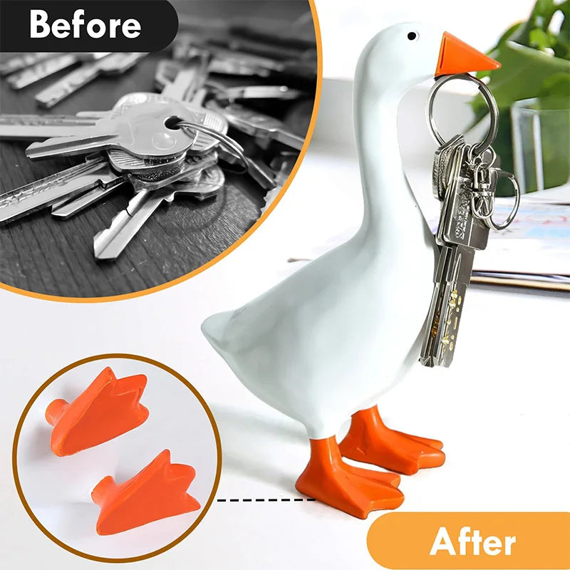 Cute Goose Key Storage Rack | Quirky Office Desk Decor