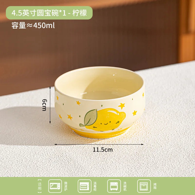 Cute Ceramic Cartoon Bowls | Perfect for Desserts & Noodles