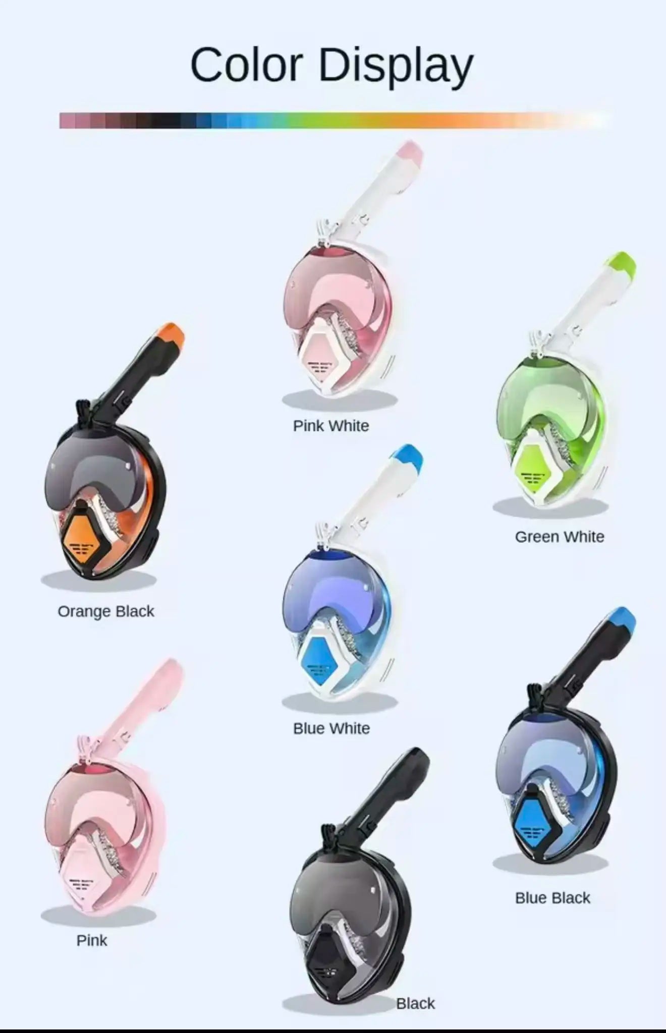 Full Face Snorkel Mask for Glasses Wearers | Anti-Fog & Leak Proof