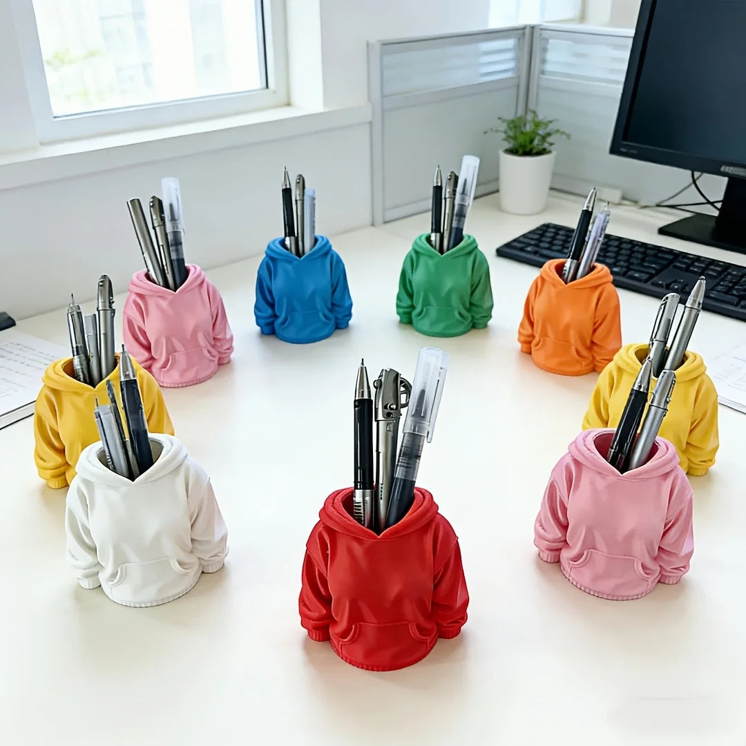 Creative Hooded Sweatshirt Pen Holder | Stylish Storage Solution