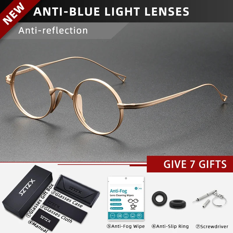 Unisex Pure Titanium Prescription Glasses | Anti Blue Light Eyewear