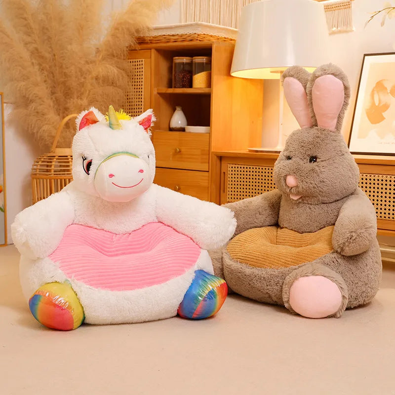 Adorable Plush Cartoon Animal Sofa Chair for Kids | Cozy & Fun