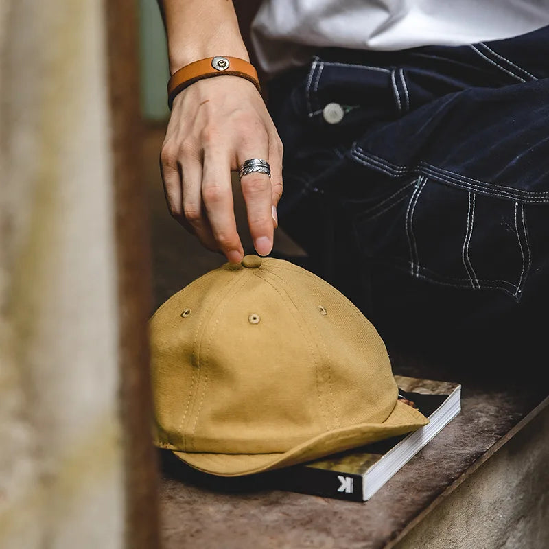 Men's Oversize Denim Golf Cap | Stylish Casual Newsboy Hat