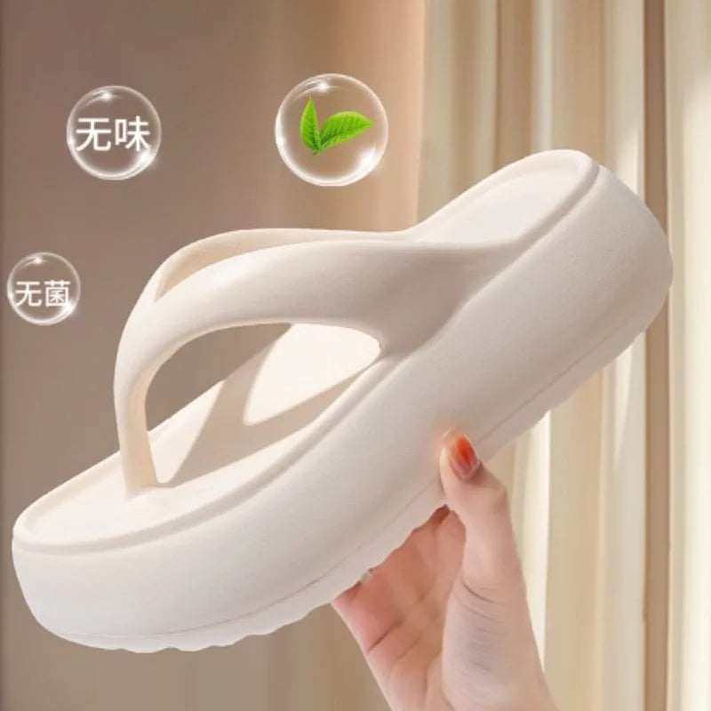 Women’s Chunky Platform Clip Toe Sandals | Summer Slip On Slippers