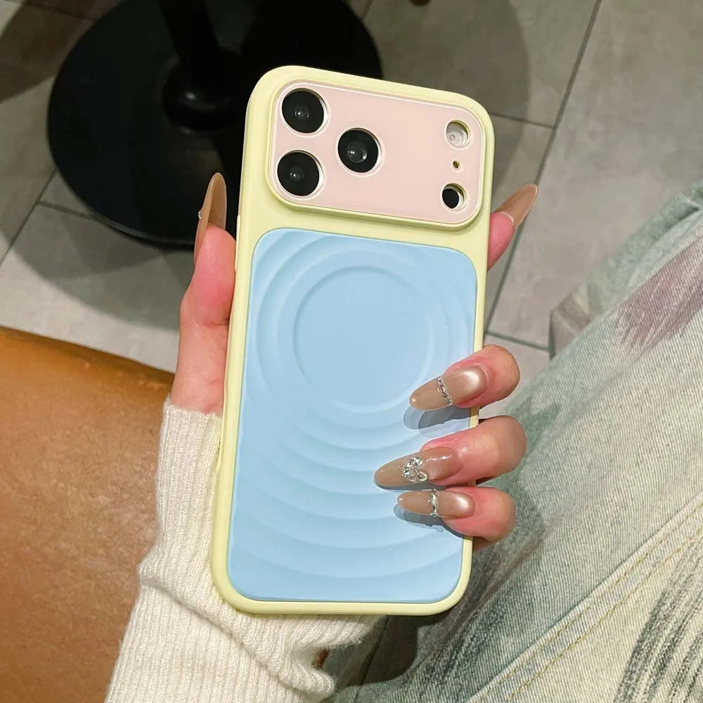 Color Block Liquid Silicone MagSafe Case for iPhone | Stylish Protection