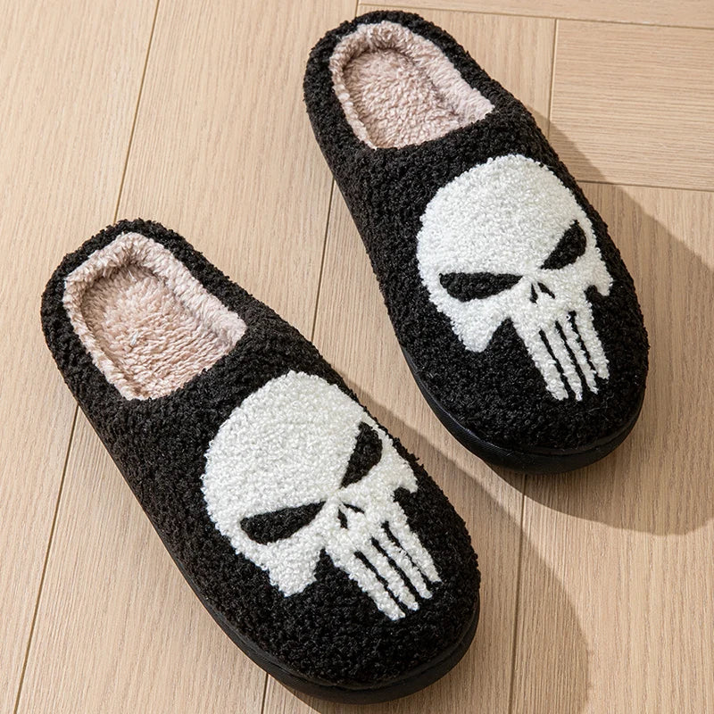 Women's Cartoon Halloween Plush Slippers | Cozy Indoor House Shoes