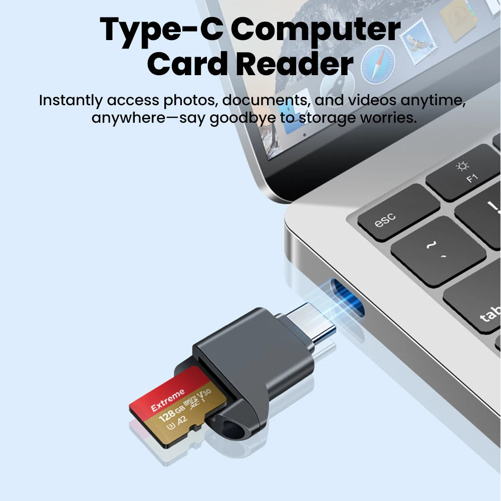 Type-C Mini TF Card Reader | Versatile External Storage Solution