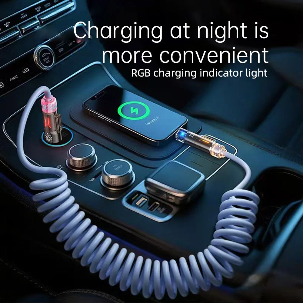 4-IN-1 RGB USB Type C Fast Charger & Data Cable - 1.8M