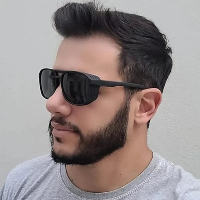Classic Steampunk Style Sunglasses | Retro Square Sunglasses