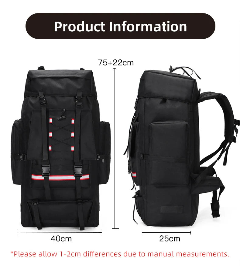 Large 130L Hiking Camping Backpack | Durable Outdoor Rucksack