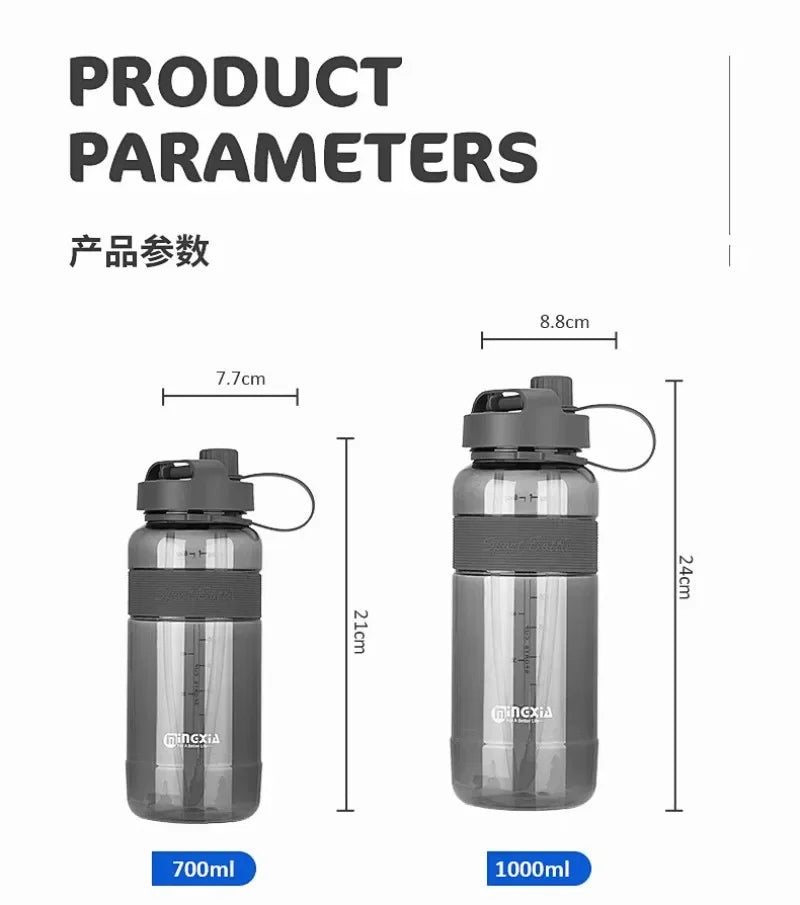 Outdoor Double Straw Water Drinking Bottle | BPA Free Sports Cup
