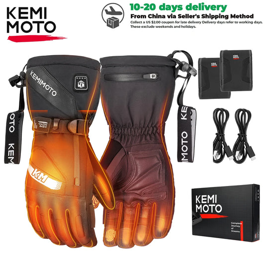 Guantes de Esquí Calentados Impermeables | Equipo de Invierno Táctil