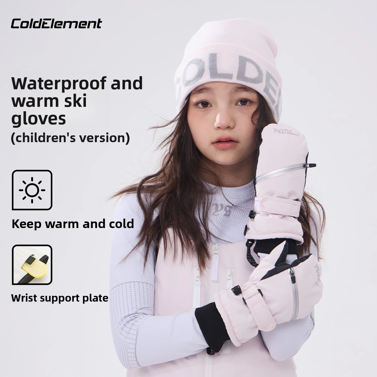 Guantes de esquí impermeables para niños | Equipamiento de invierno cálido y duradero