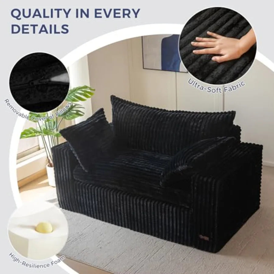Stylish Bean Bag Sofa Loveseat | Comfortable Deep Seating for All
