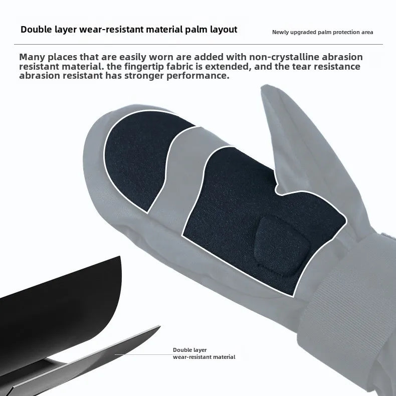 Waterproof Snowboard & Ski Gloves with Wrist Guards for Safety