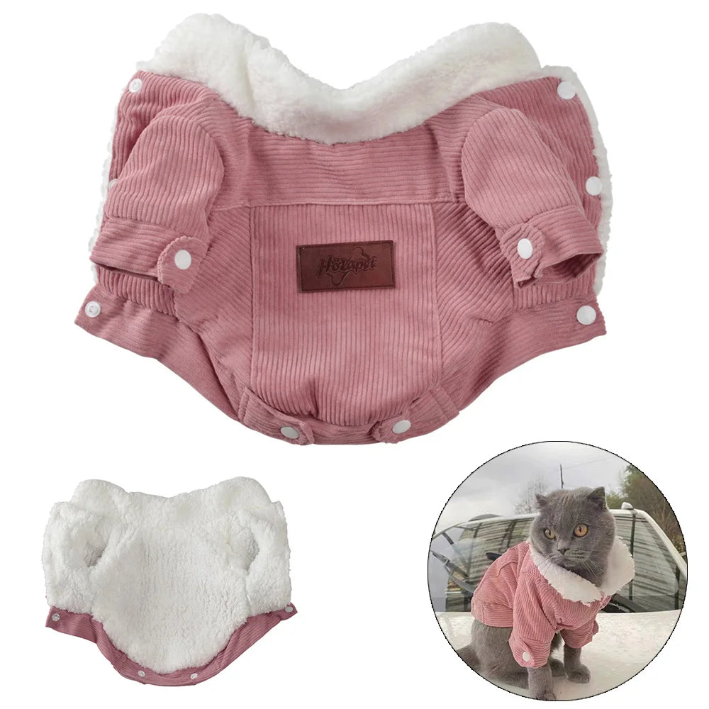 Warm Fleece Jacket for Small Pets | Cozy Autumn Winter Apparel