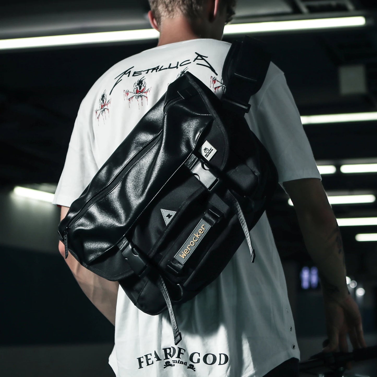 Bandolera multiusos para hombre | Mochila cruzada de gran capacidad