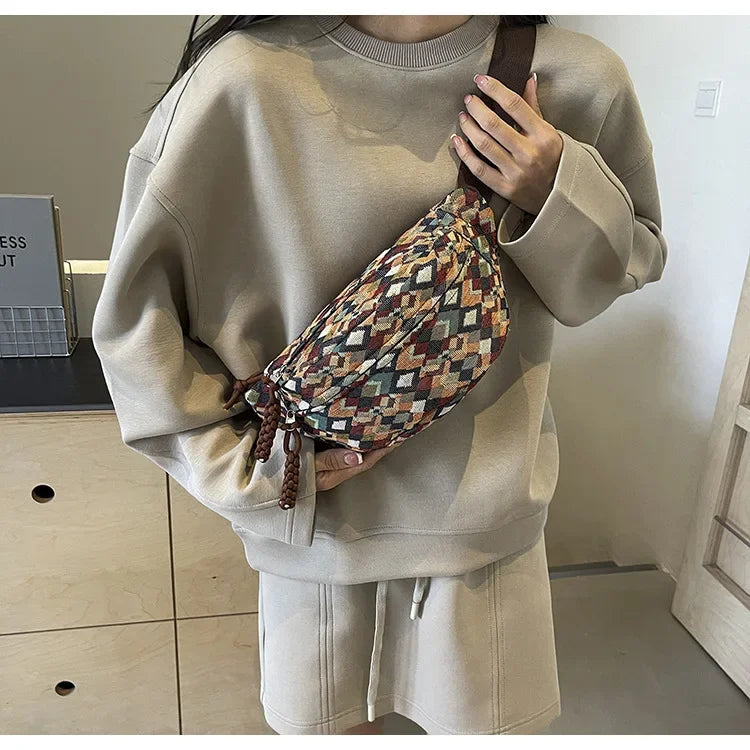 Stylish Corduroy Belt Bag for Women | Versatile Fanny Pack