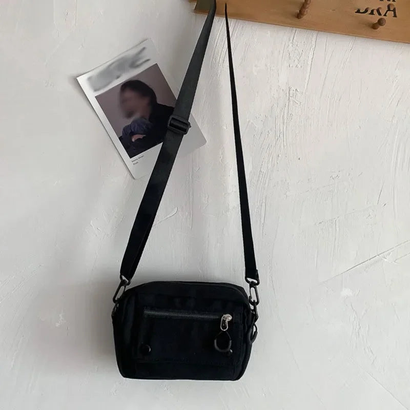 Korean Mini Canvas Crossbody Bag | Versatile Women's Handbag
