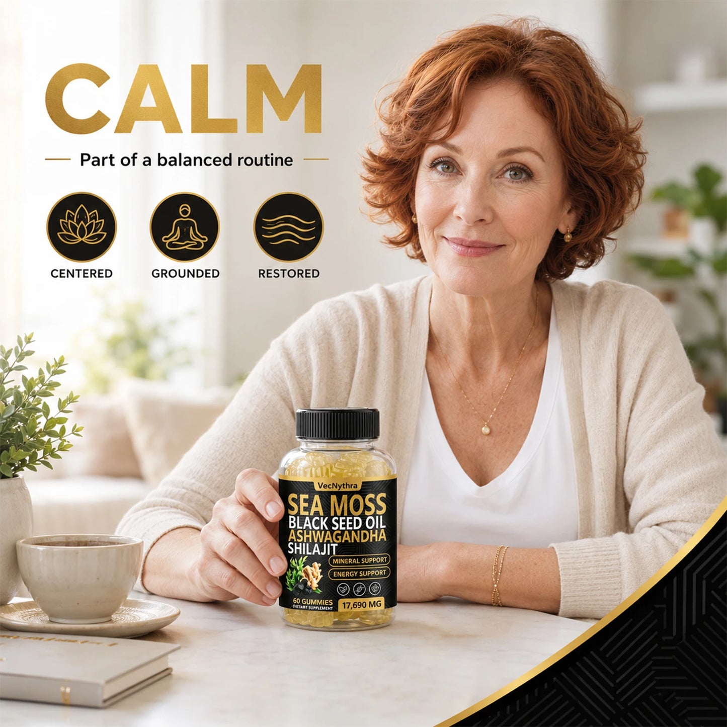 Powerful 60pcs Sea Moss & Shilajit Gummies | Boost Immunity & Energy