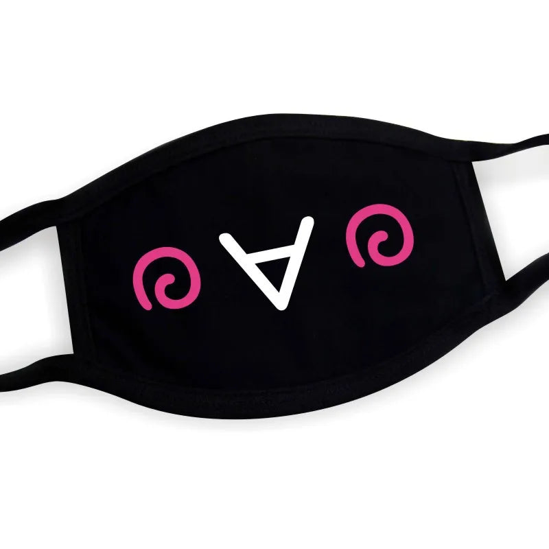 Funny Expression Anime Party Mouth Face Mask | Unisex Kawaii Mask