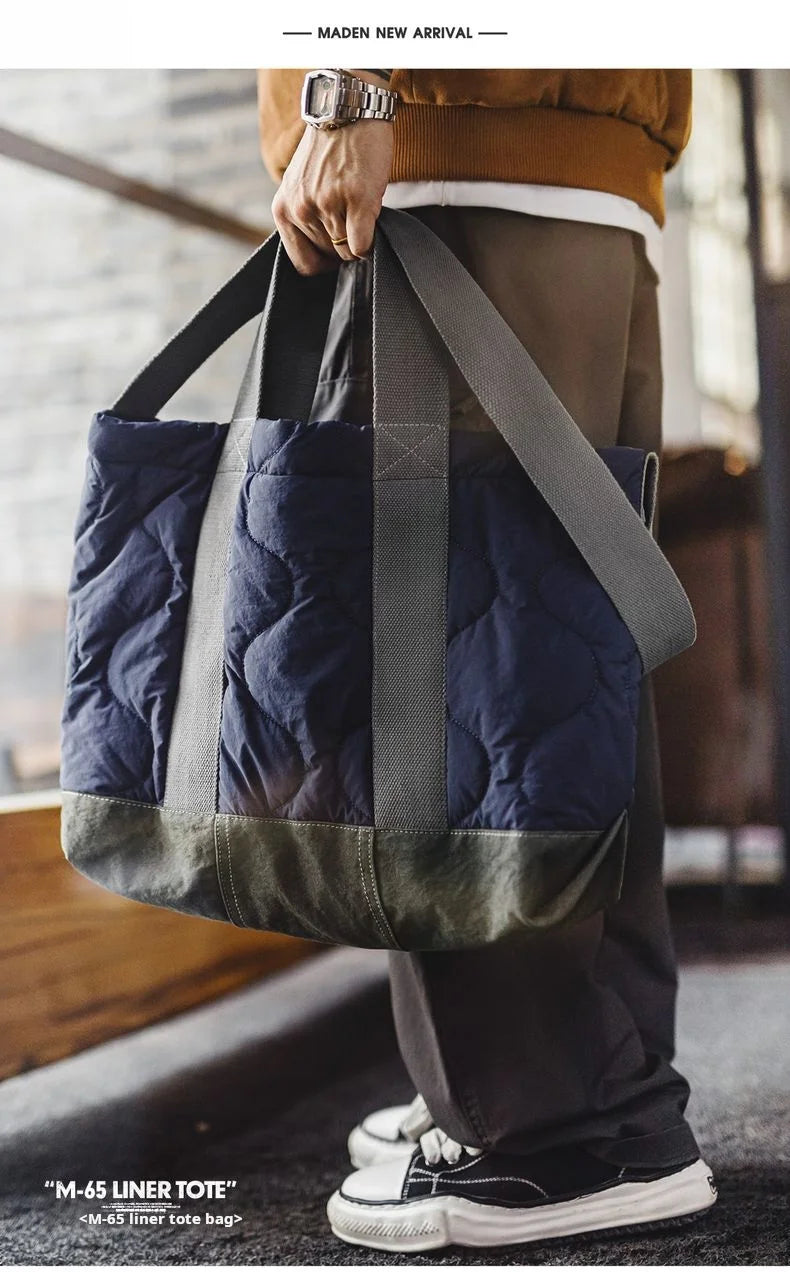 Men's Vintage Military Style Tote Bag | Large Capacity Shoulder Bag