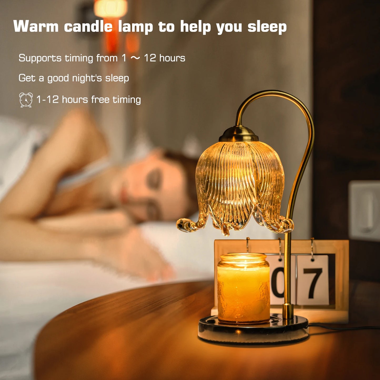 French Retro Tulip Flower Candle Lamp | Elegant Atmosphere Lighting
